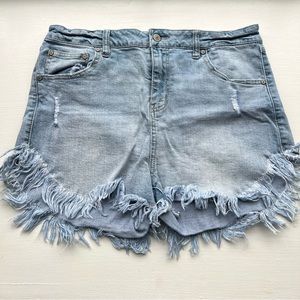 Fringe denim shorts from Altard State